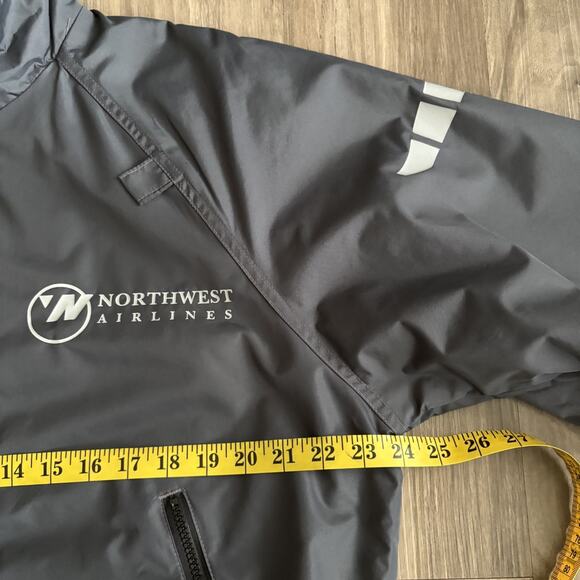 Northwest Airlines Jacket Men's Size M Gray Reflective Ground Crew Mechanics - Picture 5 of 6